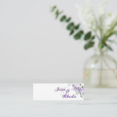 Jesse & Rhoda Purple Floral Wedding Favour Tags (Stehend Vorderseite)
