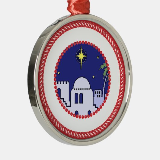 Jesse Tree Bethlehem #1 Silbernes Ornament (Rechts)