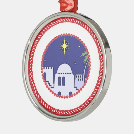 Jesse Tree Bethlehem #1 Silbernes Ornament (Links)