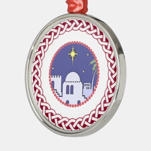 Jesse Tree Bethlehem Ornament Aus Metall (Links)