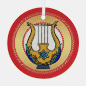 Jesse Tree David's Harp Ornament Aus Glas (Rückseite)