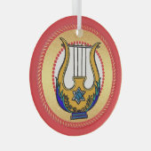 Jesse Tree David's Harp Ornament Aus Glas (Vorderseite Rechts)