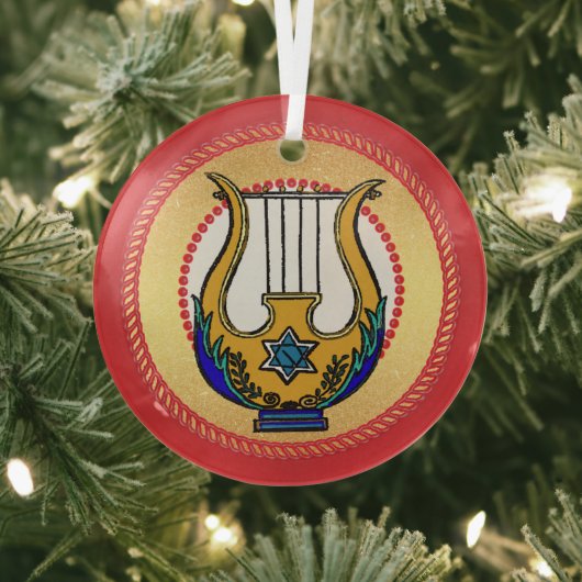 Jesse Tree David's Harp Ornament Aus Glas (InSitu)