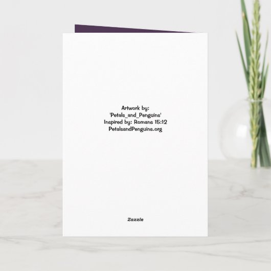 Jesse Tree Falted Sessing-Grußkarte Karte (Rückseite)