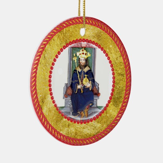 Jesse Tree King und Scepter Keramik Ornament (Rechts)