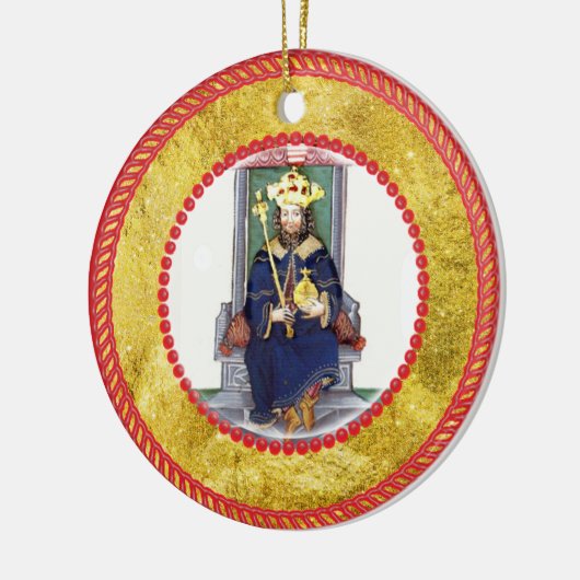 Jesse Tree King und Scepter Keramik Ornament (Links)