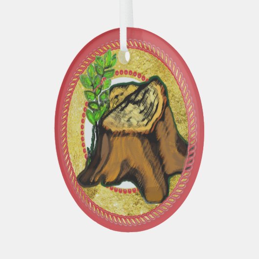 Jesse Tree 'Root of Jesse' 2 Ornament Aus Glas (Vorderseite links)