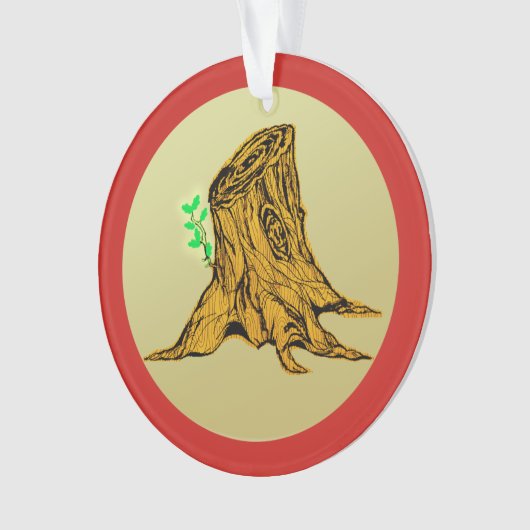 Jesse Tree Stump Sprouts Ornament (Vorderseite)