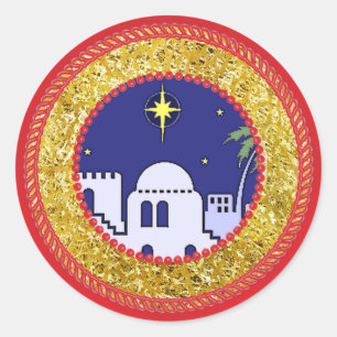 Jesse Tree Town of Bethlehem Sticker #2