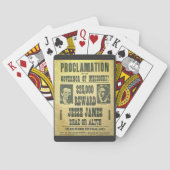 Jesse u. Frank James wollten die toten oder Spielkarten (Rückseite)