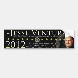 Jesse Ventura 2012 Autoaufkleber - Schwarzes