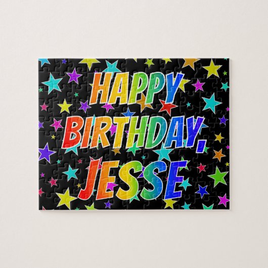 "JESSE" Vorname, Spaß "GLÜCKLICHER GEBURTSTAG" Puzzle (Horizontal)