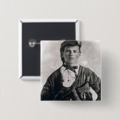 Jesse Woodson James (b/w Foto) Button (Vorne & Hinten)