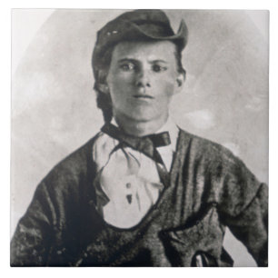 Jesse Woodson James (b/w Foto) Fliese