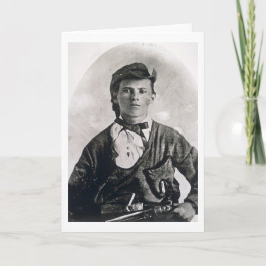 Jesse Woodson James (b/w Foto) Karte (Vorderseite)