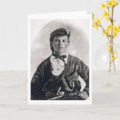 Jesse Woodson James (b/w Foto) Karte (Gelbe Blume)