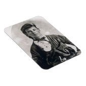Jesse Woodson James (b/w Foto) Magnet (Rechte Seite)