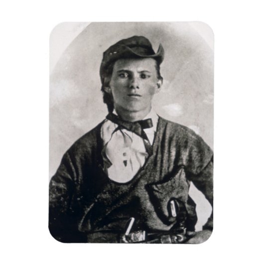Jesse Woodson James (b/w Foto) Magnet (Vertikal)