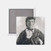 Jesse Woodson James (b/w Foto) Magnet (Vorderseite/Rückseite)