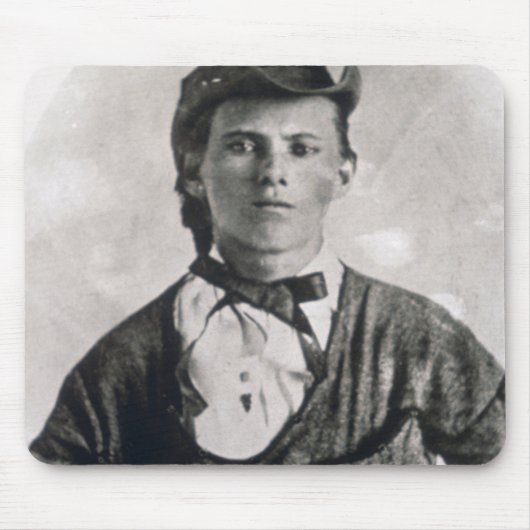 Jesse Woodson James (b/w Foto) Mousepad (Vorne)
