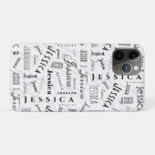 Jessica Custom Name Black White Case-Mate iPhone Hülle (Rückseite (Horizontal))