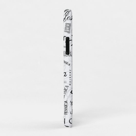 Jessica Custom Name Black White Case-Mate iPhone Hülle (Hinten/Rechts)