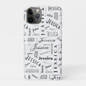 Jessica Custom Name Black White Case-Mate iPhone Hülle (Rückseite)
