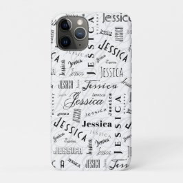 Jessica Custom Name Black White Case-Mate iPhone Hülle