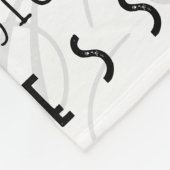 Jessica Custom Name Black White Fleecedecke (Ecke)