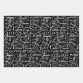 Jessica Custom Name Pink Black White Geschenkpapier Set (Vorderseite 2)