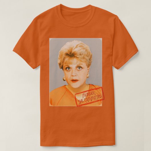 Jessica Fletcher Mugshot Murder Sie schrieb Fan Ar T-Shirt (Design vorne)