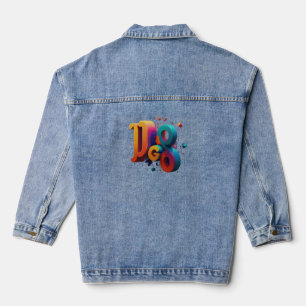 Jessica Geometric 3D Denim Jacket Jeansjacke