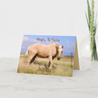 Jessica Happy Birthday Palomino Pferdekarte