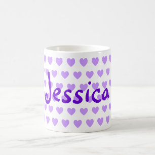 Jessica im Lila Kaffeetasse