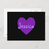 Jessica im Lila Postkarte (Vorne/Hinten)
