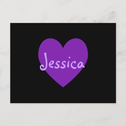 Jessica im Lila Postkarte (Vorderseite)