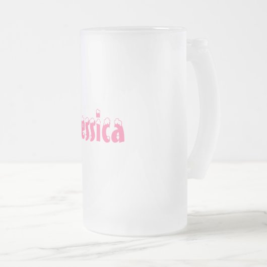 Jessica-Name Art-Mattierte Tasse (VorderseiteRechts)