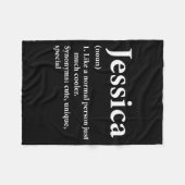 Jessica Name Definition Funny D Fleecedecke (Vorderseite (Horizontal))