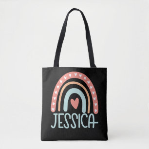 Jessica Name Personalisiert Rainbow Tasche
