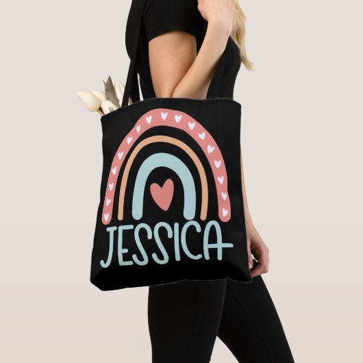 Jessica Name Personalisiert Rainbow Tasche (Von Nahem)