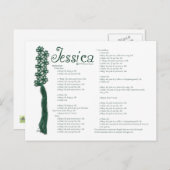 Jessica Postcard Postkarte (Vorne/Hinten)