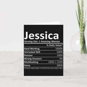 Jessica Rition Personalisierter Name Lustige Auffü Karte