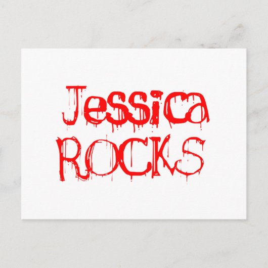 Jessica Rocks Postkarte (Vorderseite)