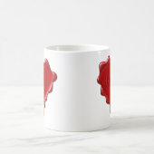 Jessica. Rotes Herzwachs-Siegel mit Namensjessica Kaffeetasse (Mittel)
