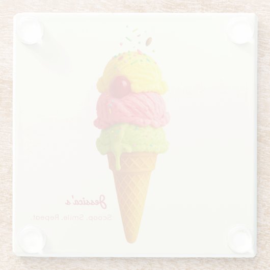 Jessica's Birthday Bash - Ice Cream Untersetzer (Rückseite)