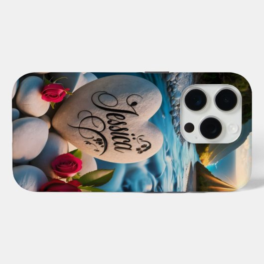 Jessica's Heart Stone River Case-Mate iPhone Hülle (Rückseite (Horizontal))