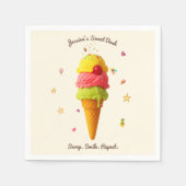 Jessica's Sweet Bash - Ice Cream Party Design Serviette (Vorderseite)