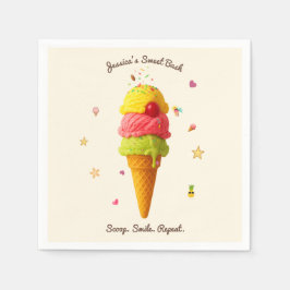 Jessica's Sweet Bash - Ice Cream Party Design Serviette