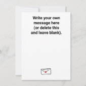 Jessie Happy with Cell, Wine and Cat Card Einladung (Rückseite)