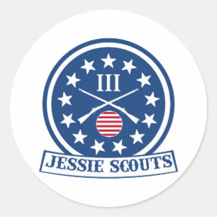 JESSIE SCOUTS LOGO RUNDER AUFKLEBER